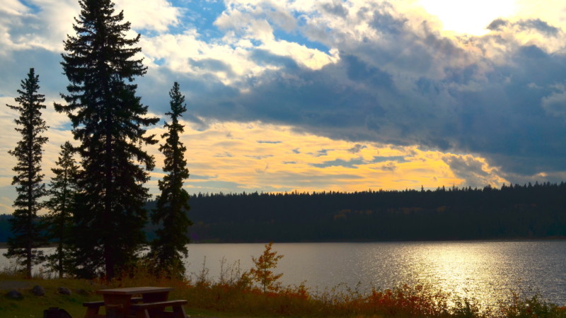 Felker Lake day use area sunset Felker Day use sunset