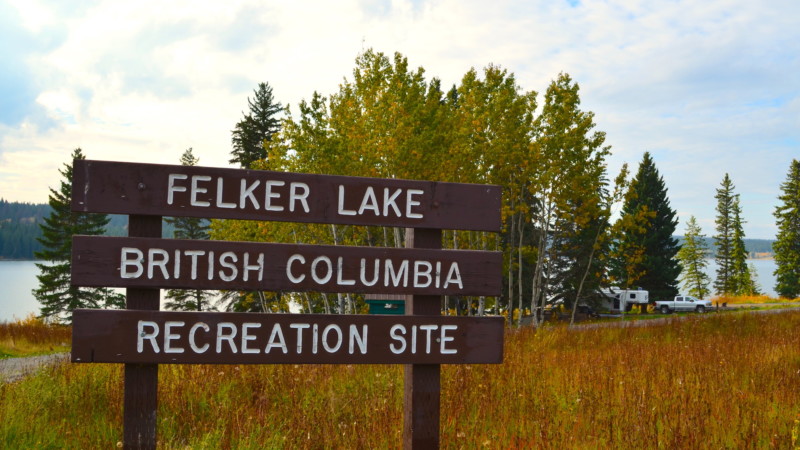 Felker Lake Campground Felker Lake Recreation Site Sign